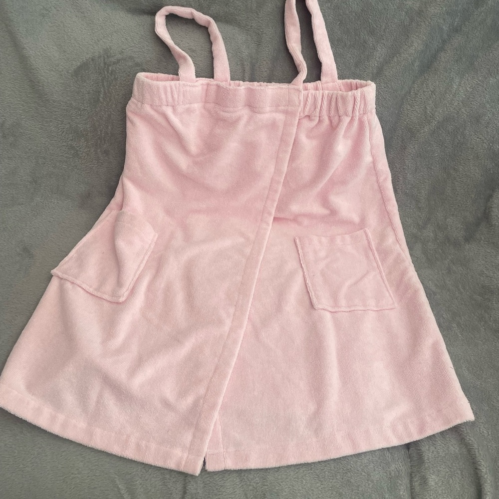 Pink Terry Cloth Swim Coverup